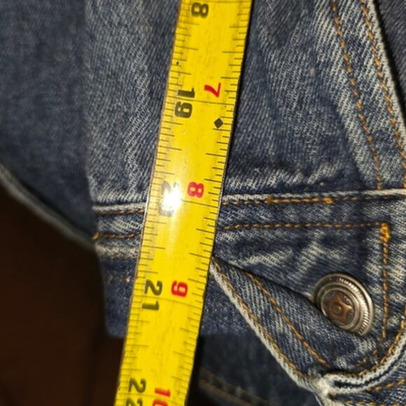 Vtg 90s Corduroy Denim Bird House Heart Embroidered Shacket Chore Coat L - Picture 7 of 9